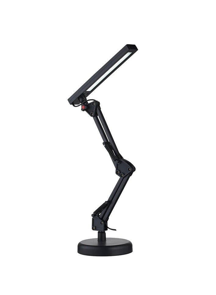 مصباح مكتب LED قابل للتعديل متعدد الزوايا بعدة مفاصل تصميم عملي وحديث مثالي للمكاتب والمذاكرة  - Image 2