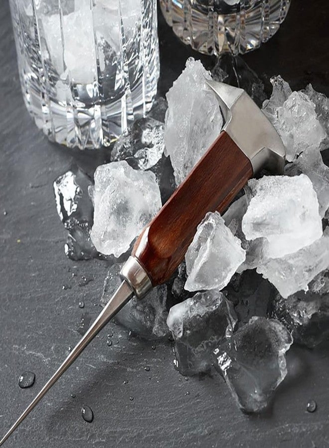 Gihunk Ice Pick Stainless Steel, Ice Picks for Breaking Ice, Ice Pick with Wood Handle, Ice Picks for Kitchen, Bars, Bartender, Best Ice Carving Tools (long) - Image 2