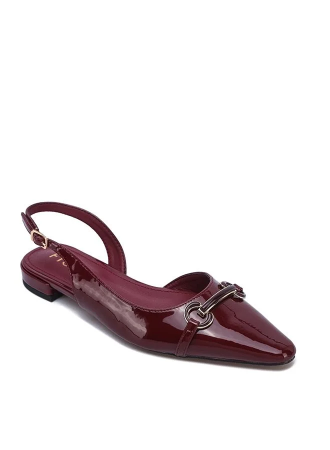 FYOR Stylish Glossy Buckle Slingback Flat CD 005