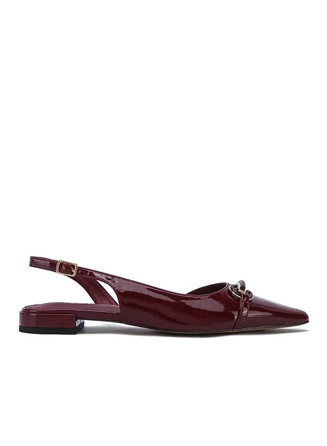 FYOR Stylish Glossy Buckle Slingback Flat CD 005
