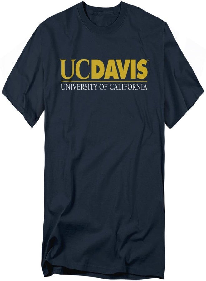 LOGOVISION University of California, Davis Official Secondary Institutional Unisex Adult T Shirt,Navy, Medium - Image 1