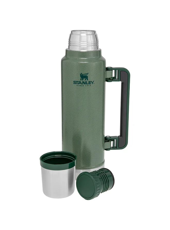 Stanley Stanley Classic Legendary Bottle 1.4L / 1.5QT Hammertone Green â€“ BPA FREE Stainless Steel Thermos | Hot for 40 Hours | Leakproof Lid Doubles as Cup | Dishwasher Safe | Lifetime Warranty