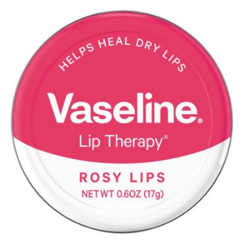 Vaseline Lip Therapy Lip Balm Tin, Rosy Lips, 0.6 Ounce