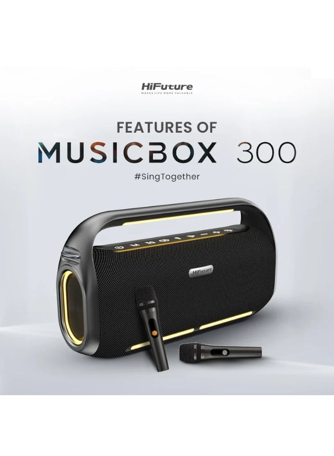 HiFuture MusicBox300 150 W Portable Bluetooth Speaker | Deep Bass | 360° Surround Sound | Long Playtime | Waterproof Design - Image 1
