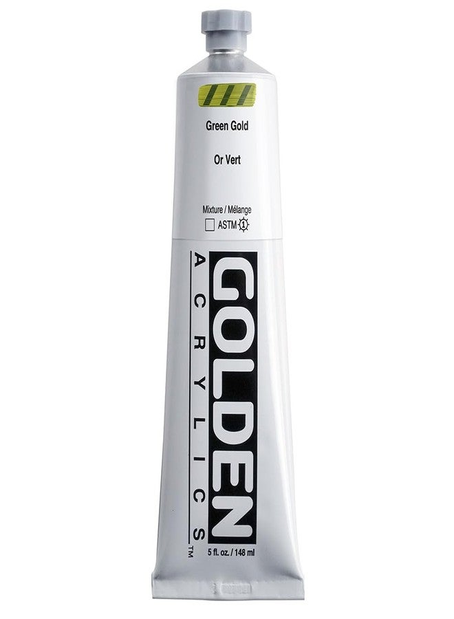 Golden Heavy Body Acrylics by GOLDEN, Green Gold, 5 fl. oz. Tube, Professional Acrylic Paint, Transparent - Image 1