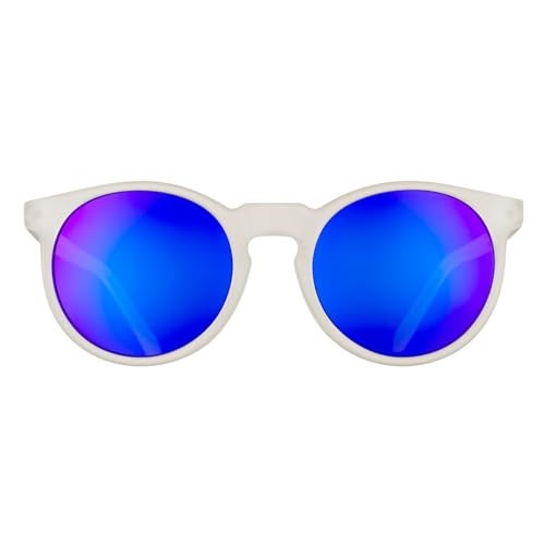 goodr Strange Things Are Afoot Polarized Round Sunglasses, Small Sized (Circle G), Clear Translucent Frame with Purple Mirrored Reflective Lenses, UV400 Protection, No Slip, No Bounce - Image 2