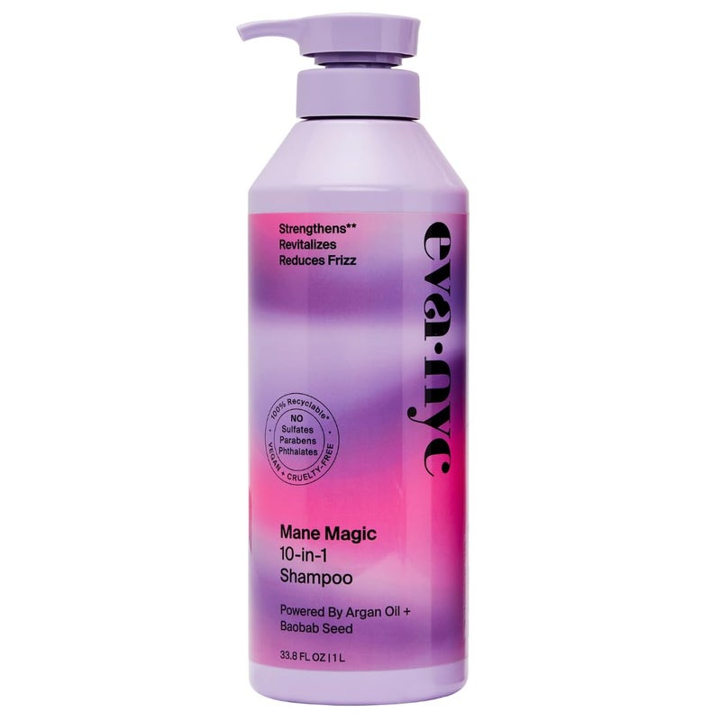 Eva NYC Mane Magic 10-in-1 Shampoo, Hair Care for Soft and Smooth, Strengthening and Nourishing hair, Sulfate Free Shampoo and Hair Products, GMO-Free, for Women, 1L - Image 1