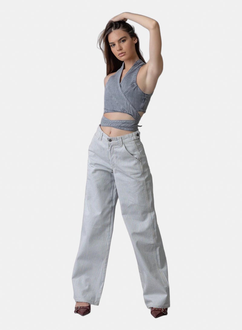 Stache Pinstriped Jeans - Image 4