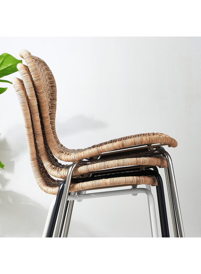 Zaboon Chair, Handmade Rattan/Sefast Chrome-Plated - Image 2