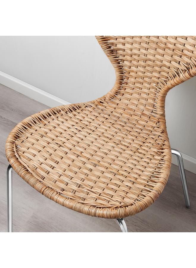 Zaboon Chair, Handmade Rattan/Sefast Chrome-Plated - Image 4