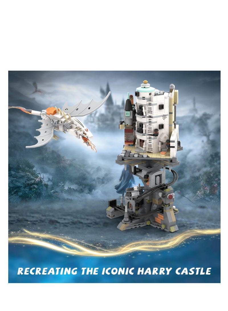 Harry Castle Potter Gringotts Bank Building Set, 1056 PCS Harry Potter Castle, Diagon Alley Architecture Model Collection Display, Compatible with Lego, Ideas Gift Building Toy for Adults Kids - Image 2