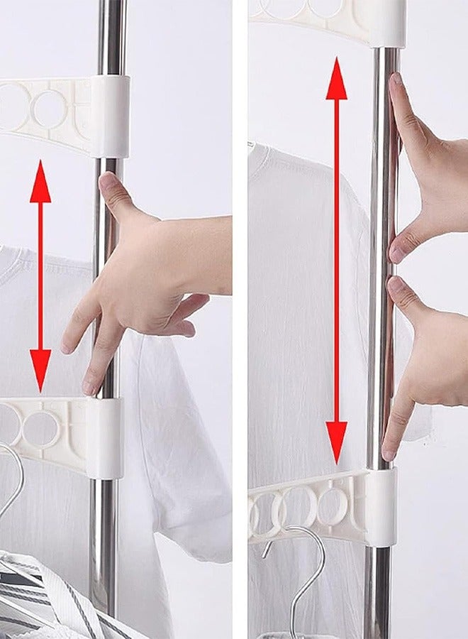 Taimi Floor to Ceiling Clothes Rack with 5 foldable arms, Floor to Ceiling Vertical Corner Clothes Storage, Adjustable Coat Rack for Indoor Balcony Living Room Bedroom Office - Image 5