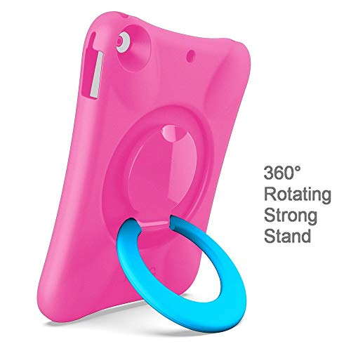 NLR FUN Kids EVA Case for iPad | Multi-Direction Stable Stand | Compatible with 10.2-Inch iPad 2021/2020/2019 (9th/8th/7th Generation) (Pink+Blue) - Image 3