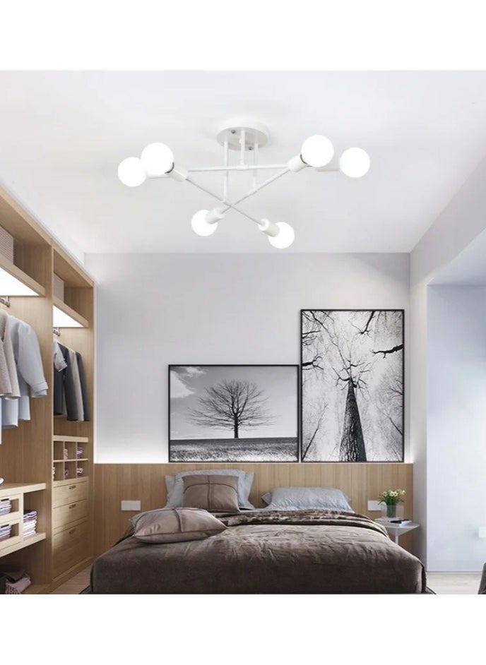 Generic 6 Heads Modern Ceiling Chandelier Restaurant Dining Sitting Room Hanging Lamp Iron Nordic Home Decor Lighting Fixture  - Image 2