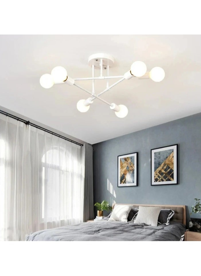 Generic 6 Heads Modern Ceiling Chandelier Restaurant Dining Sitting Room Hanging Lamp Iron Nordic Home Decor Lighting Fixture  - Image 1