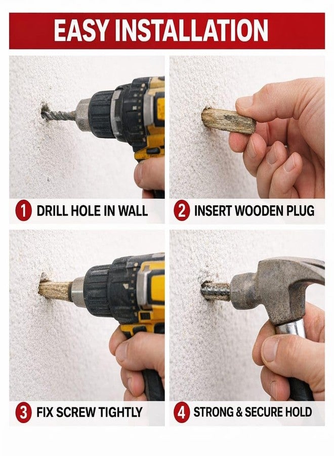 VTL Wooden Wall Plugs 20 pcs | Strong & Durable Wood Gatta for Screw Fitting | Heavy Duty Wall Fixing Plugs for Home, Furniture & DIY Use - Image 3