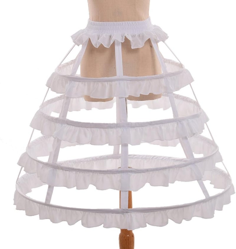 GRACEART Victorian Dress Pannier Hoop Skirt Bustle Cage Skirt - Image 3