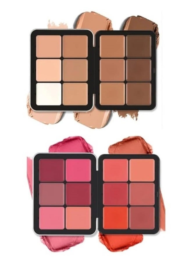 Handaiyan 12-Shades Blusher And Concealer-Palette Multicolour - Image 1