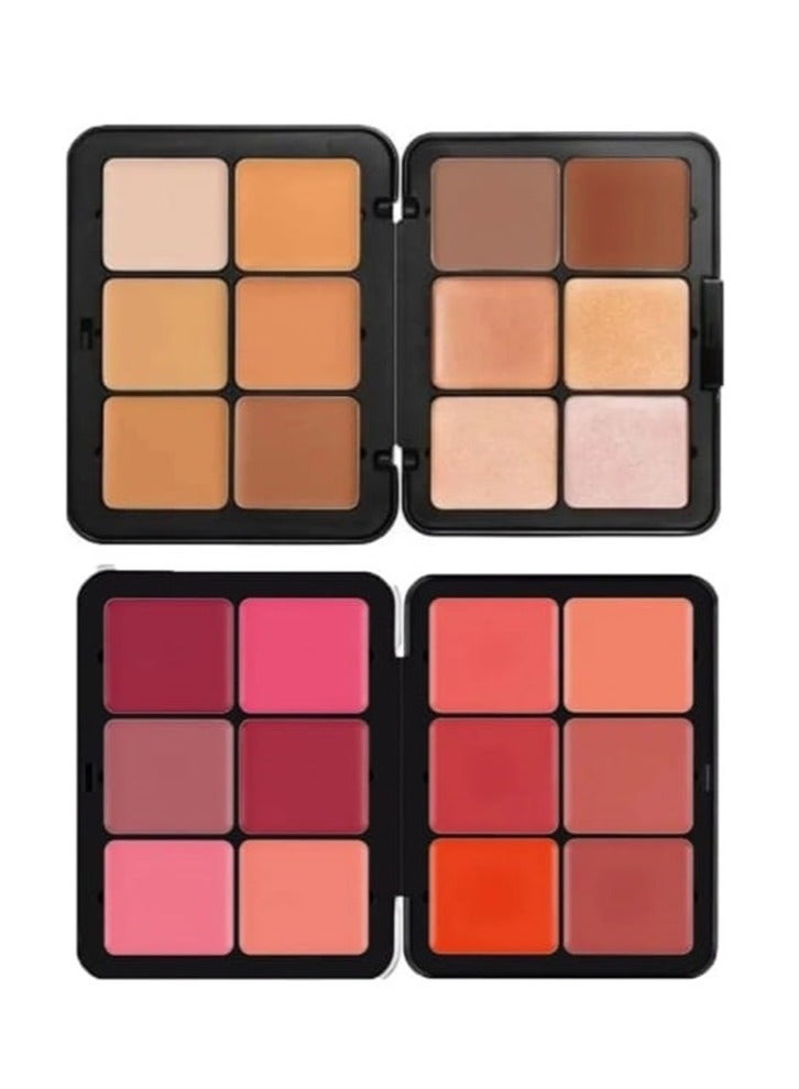 Handaiyan 12-Shades Blusher And Concealer-Palette Multicolour - Image 2