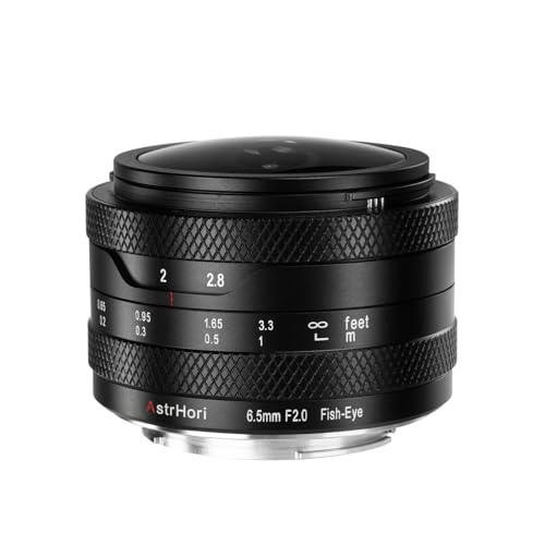 AstrHori 6.5mm F2.0 APS-C 192° Ultra Wide Circular Fisheye Lens Manual Focus Lens for Fuji X Mount Mirrorless Cameras X-E1,X-E2,X-E3,X-H1,X-T1,X-T10,X-T2,X-T3,X-T4,X-T20,X-T30,X-A10,X-A2,X-A3 - Image 1