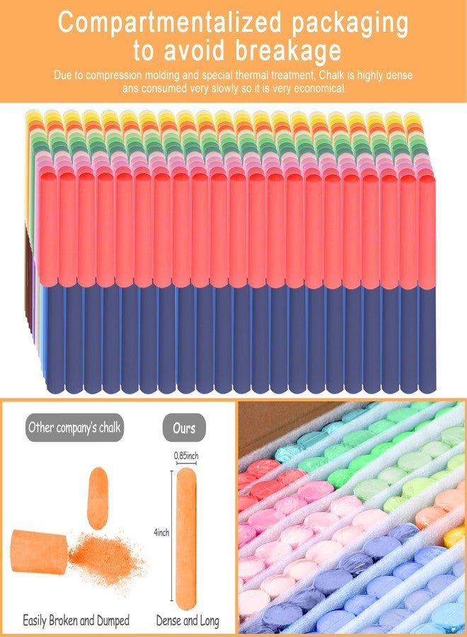 UZLU 60 PCS Sidewalk Chalks - 30 Colors, Drawing Chalk for Kids, Jumbo Washable Chalk Giant Box Non-Toxic Dustless, Painting on Sidewalk,Outdoor Art, Blackboard, Playground - Image 4