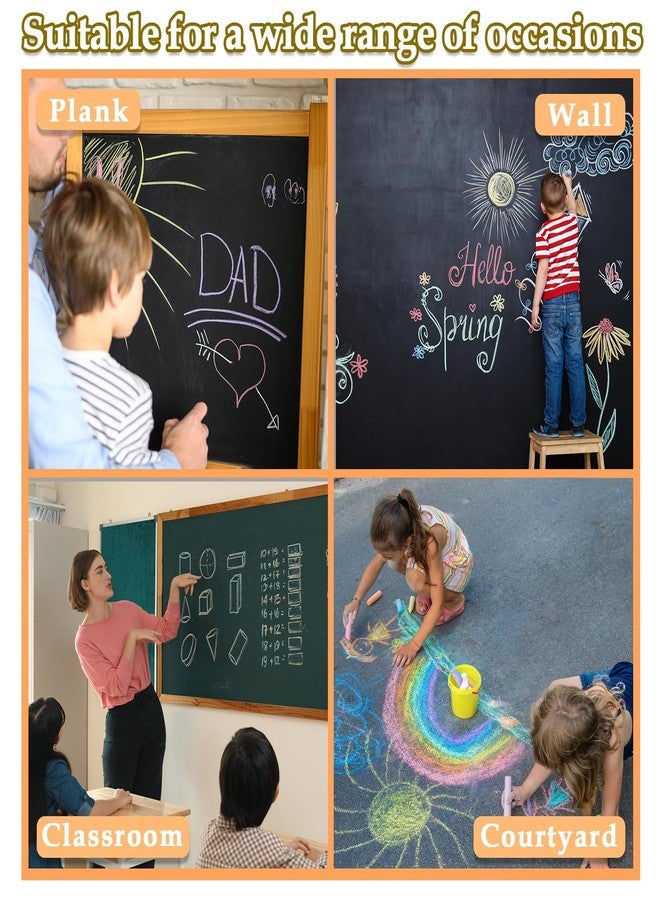 UZLU 60 PCS Sidewalk Chalks - 30 Colors, Drawing Chalk for Kids, Jumbo Washable Chalk Giant Box Non-Toxic Dustless, Painting on Sidewalk,Outdoor Art, Blackboard, Playground - Image 5