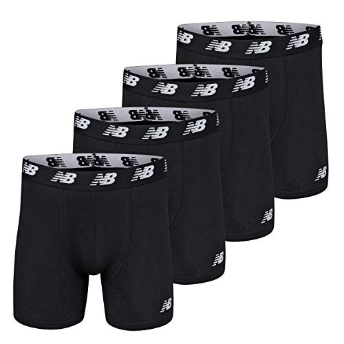 New Balance Men's No-Fly Cotton Performance Boxer Briefs 5 Inch Inseam (4 Pack of Men's Underwear) - Image 5