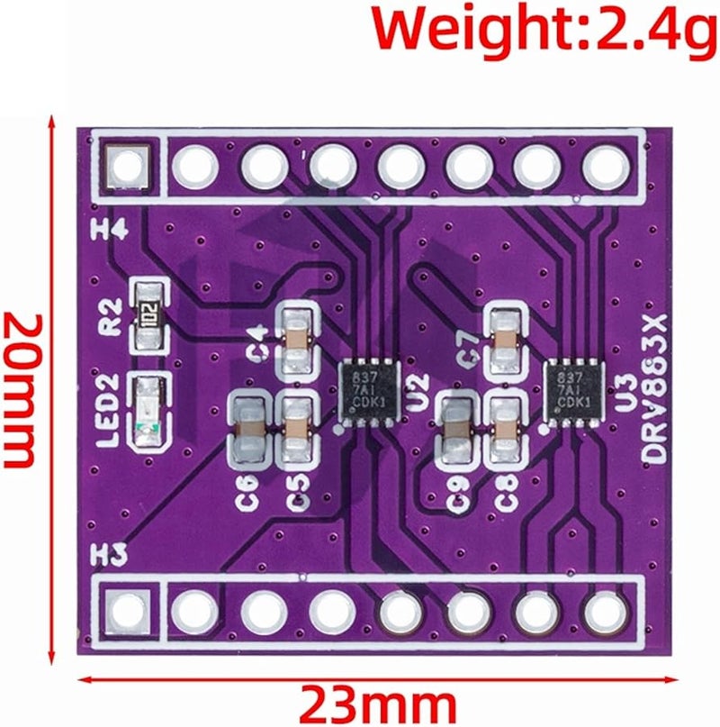 DRV8837 DC H Bridge Motor Driver Module 1 8A Stepper Board 2 Channels 2way Color - Image 3