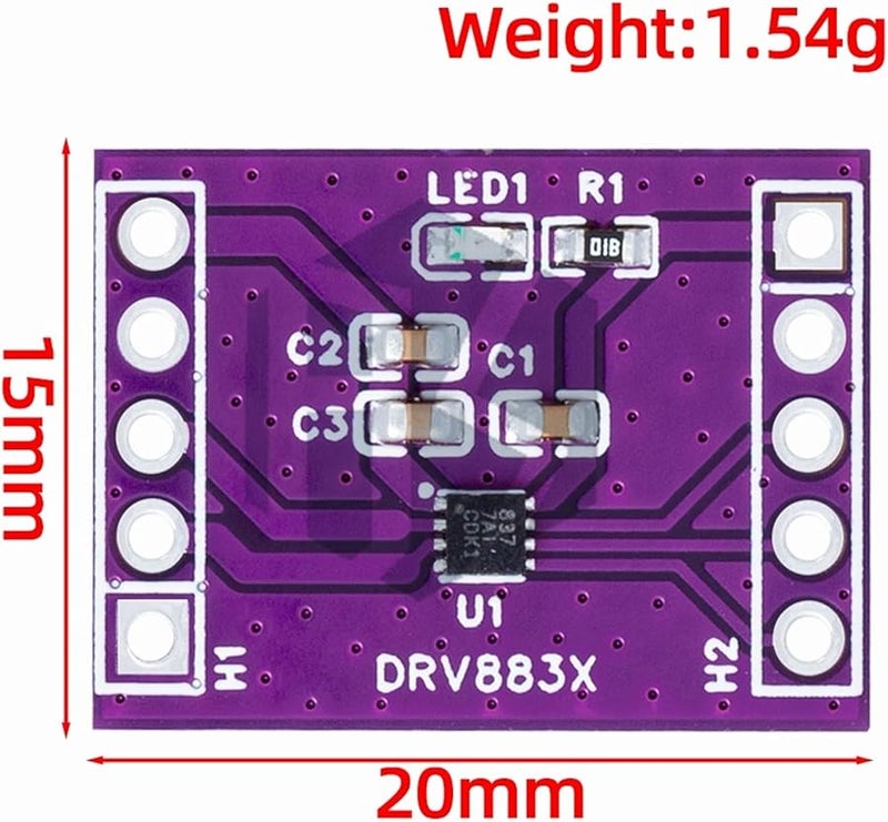 DRV8837 DC H Bridge Motor Driver Module 1 8A Stepper Board 2 Channels 2way Color - Image 4