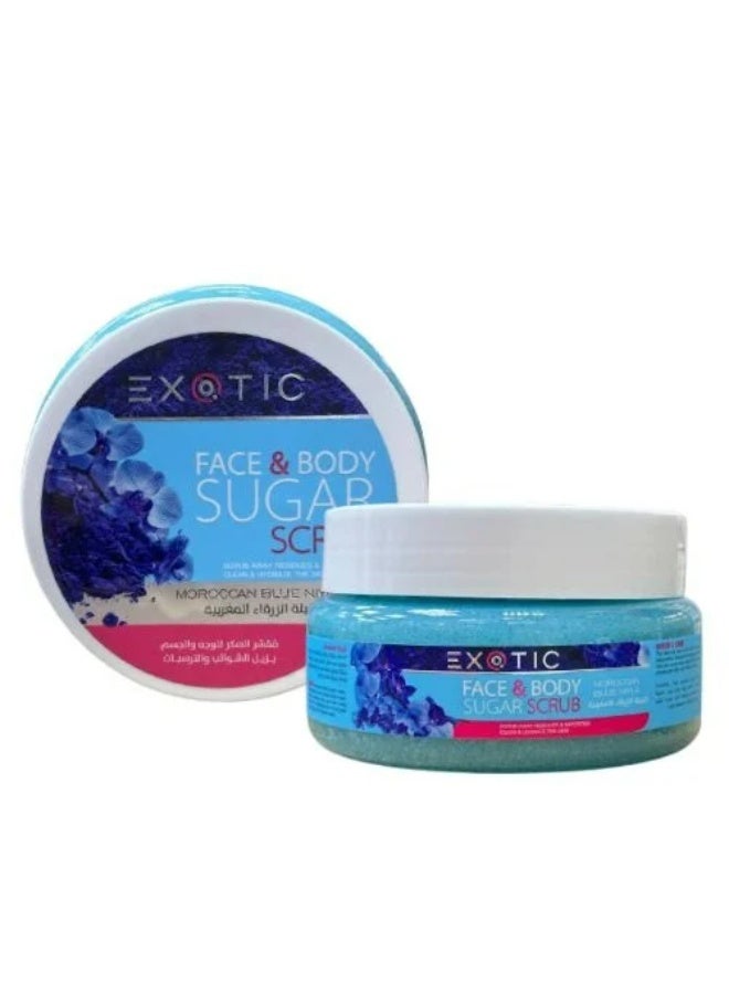 Exotic Moroccan Blue Niyla Deep Cleansing Face and Body Sugar Scrub (300ml)