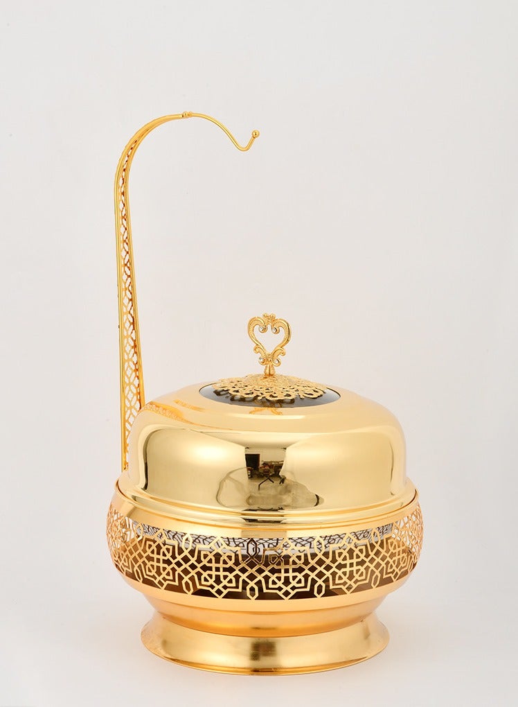 Jourvent Golden Stainless Steel Hot Pot, Food Insulators, Supperware, Supper Food  lid and stand in a luxurious one-piece design  - Image 3