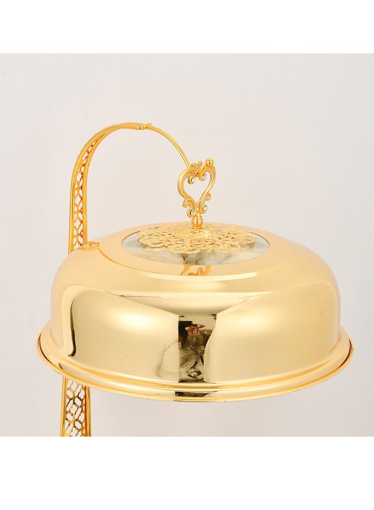 Jourvent Golden Stainless Steel Hot Pot, Food Insulators, Supperware, Supper Food  lid and stand in a luxurious one-piece design  - Image 5