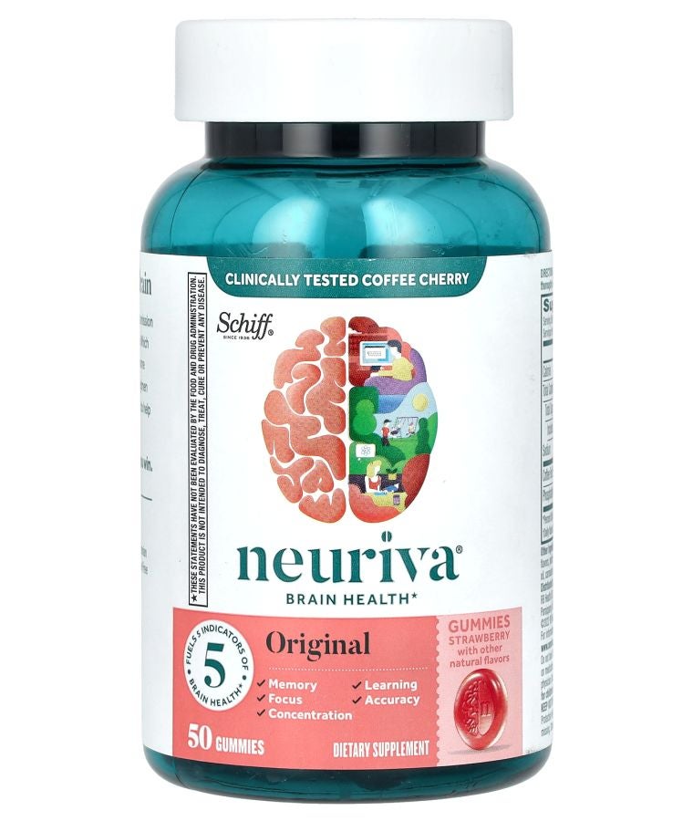 Neuriva Brain Health Gummies Original Strawberry 50 Gummies
