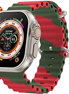 Sport New Silicone Band Compatible with Apple Watch Ultra Ocean 38/40/41mm|42/44/45/49mm Strap for iWatch Series Ultra 8 7 6 5 SE