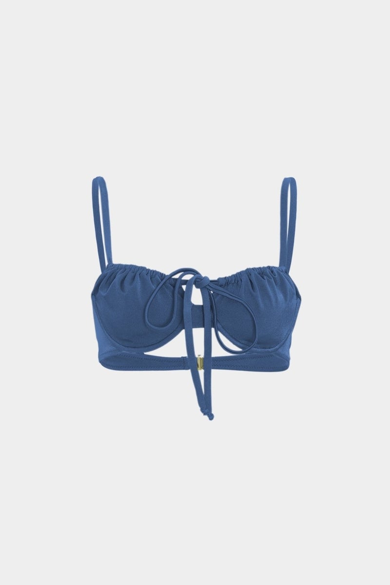 Açelya Okcu Azalea Okcu Premium Shirred Detail Luna Slim Fit Women's Bikini Top  - Image 2
