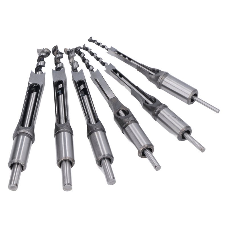 Square Hole Mortiser Drill Bit: 6-Piece Alloy Steel & Bearing Steel Set - High Hardness Stable Clamping Square Hole Drill Bit for Woodworking Drilling, Square Hole Drills And Square Tenon Machines - Image 5