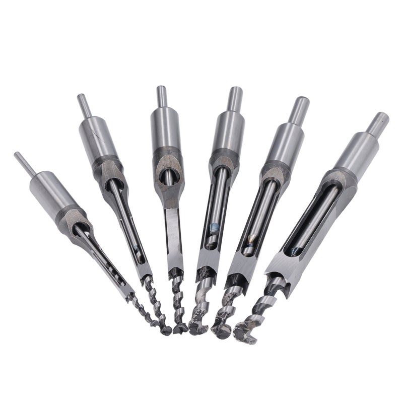 Square Hole Mortiser Drill Bit: 6-Piece Alloy Steel & Bearing Steel Set - High Hardness Stable Clamping Square Hole Drill Bit for Woodworking Drilling, Square Hole Drills And Square Tenon Machines - Image 3