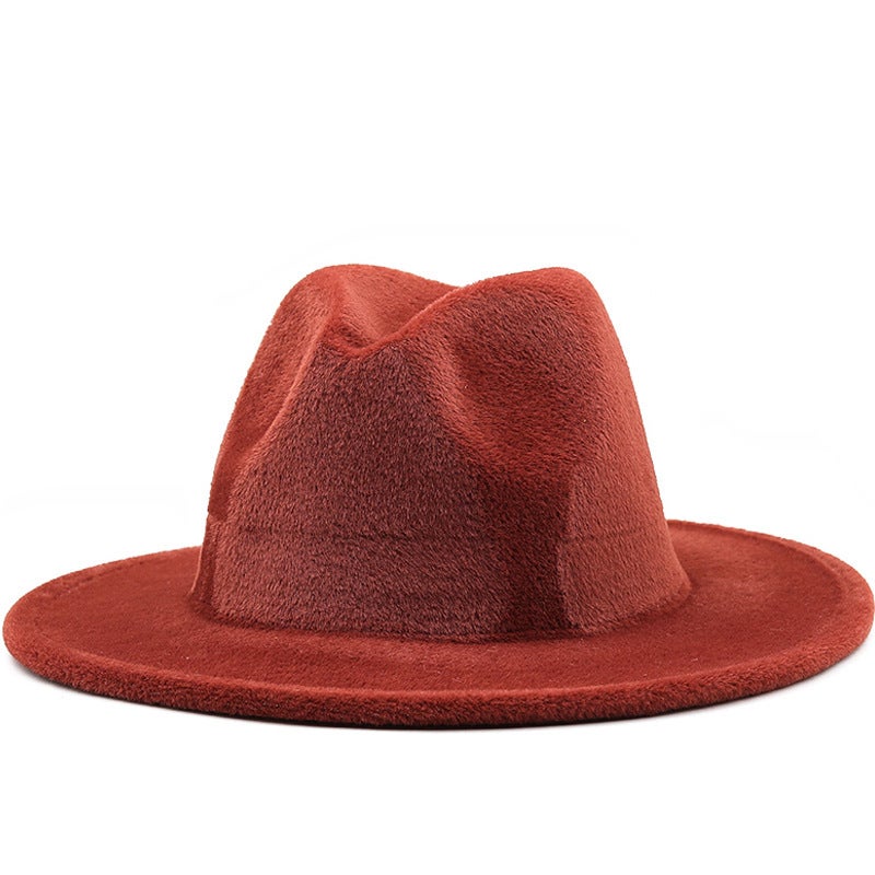Fedora Hat   Faux Mink Fur Women Winter Warm Wide Brim Hat - Image 3
