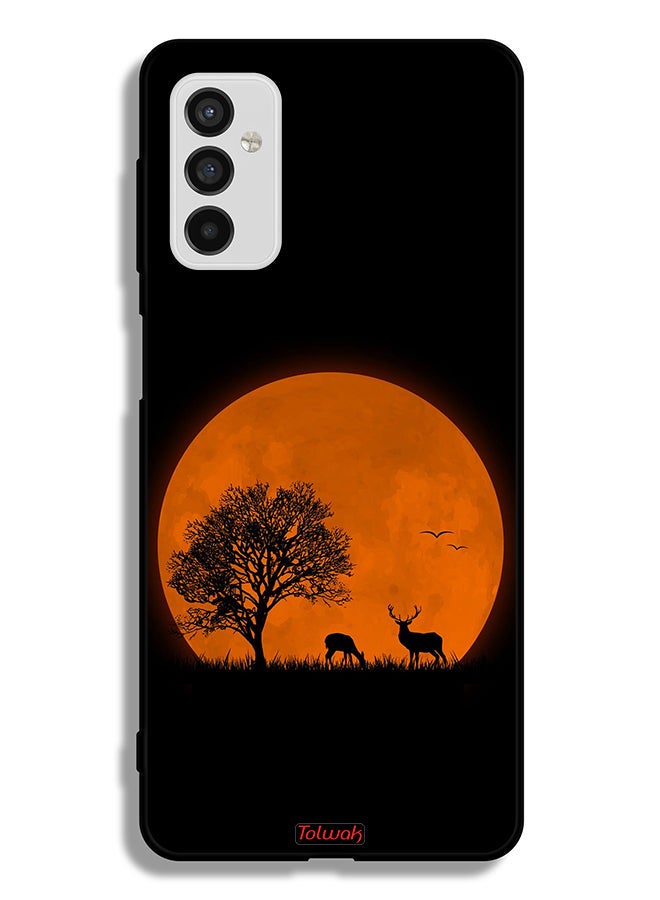 Tolwak Samsung Galaxy M52 5G Protective Case Cover Evening Moon Art - Image 2