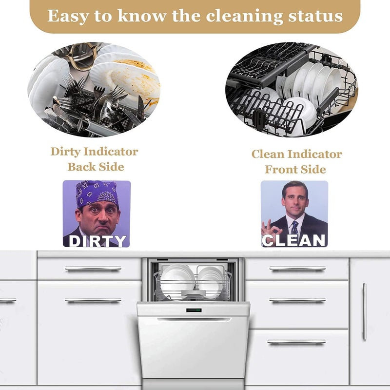 DBlosp Clean and Dirty Magnet，Dishwasher Magnet Clean Dirty Sign Indicator，Reversible Dish Washer Sign, Double Sided Strong Kitchen Flip Indicator，Apartment Must Haves Kitchen Necessities - Image 2