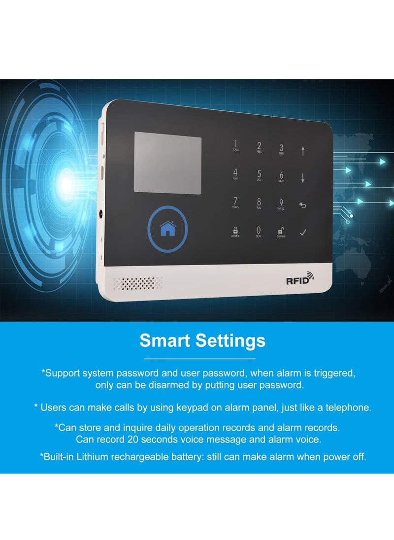XiuWoo 433MHz Wireless WIFI and GSM Auto-dial Alarm Security System LCD Display Door Sensor Remote Control Compatible with Alexa Home Voice Control Smart Home Burglar Security Alarm System  - Image 4