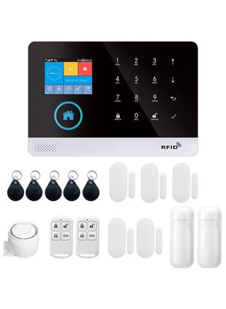 433MHz Wireless WIFI and GSM Auto-dial Alarm Security System LCD Display Door Sensor Remote Control Compatible with Alexa Home Voice Control Smart Home Burglar Security Alarm System - pzsku/Z6EE29AE41B4AD9887622Z/45/1741341328/f68ff1bc-b1b1-4498-97a2-ddd1b48df691