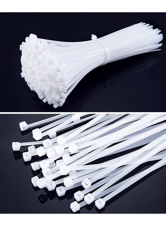 MOMENT Self Locking Cable Ties | 300 X 3.6 Mm 12" Inch | 100 Pieces, White | Heat Resistant Cable Zip Ties | Self-Locking Cable Organizer | Anti - Slip Wire Organizer | For Indoor & Outdoor Use - Image 4