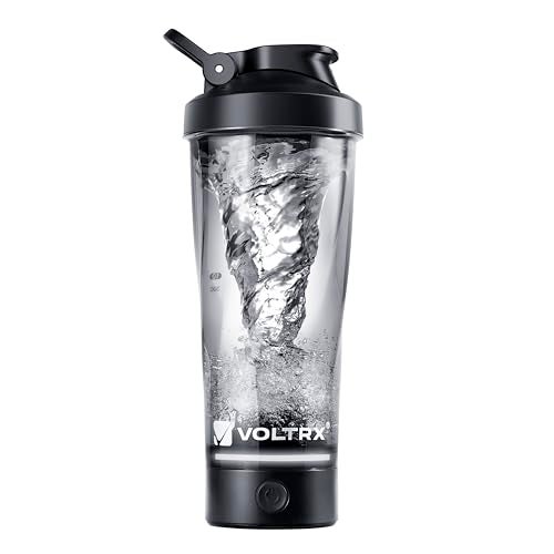 VOLTRX VortexBoost Electric Shaker Bottle, USB C Rechargeable Protein Shake Mixer, Shaker Cups for Protein Shakes and Meal Replacement Shakes, BPA-Free, Made with Tritan, Black - Image 1