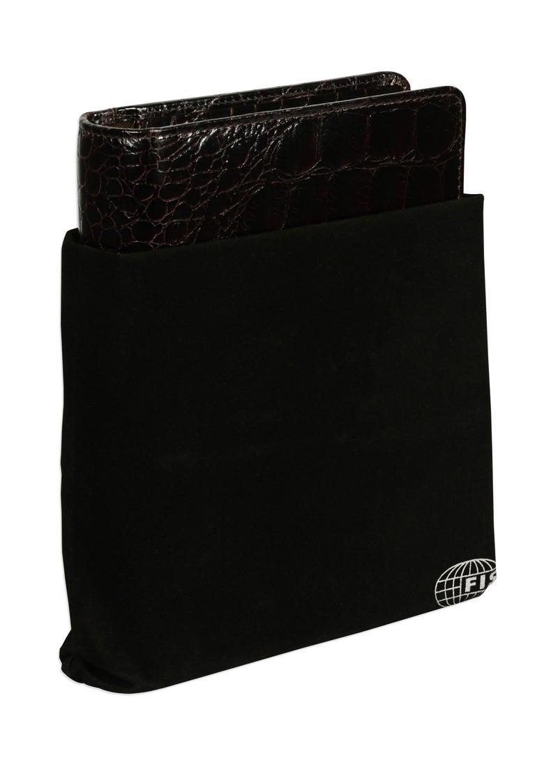 FIS FIS® Leather Organizer  "CROCODILUS" and Activity Journal, Size: (11x17cm), Color : Brown_ FSORLO2BR  - Image 3
