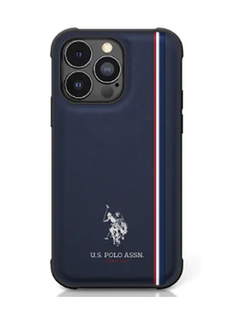 iPhone 15 Pro Case PU Leather with DH Tricolor Line - Navy - pzsku/Z6EE2ACCACE794BF43289Z/45/_/1714981079/85109bd3-ab4c-4313-8f2c-6e83b55fa6b8