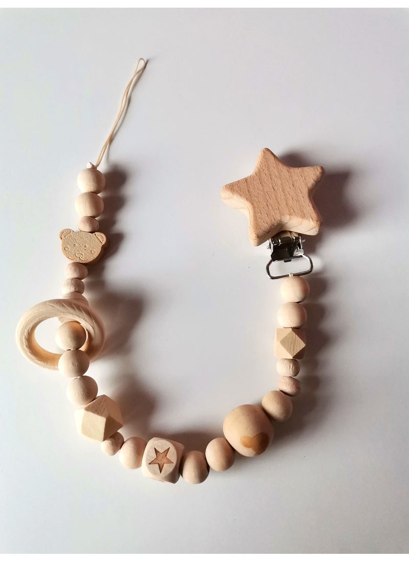 Coco Bebe Name Custom Wooden Pacifier Chain  - Image 2