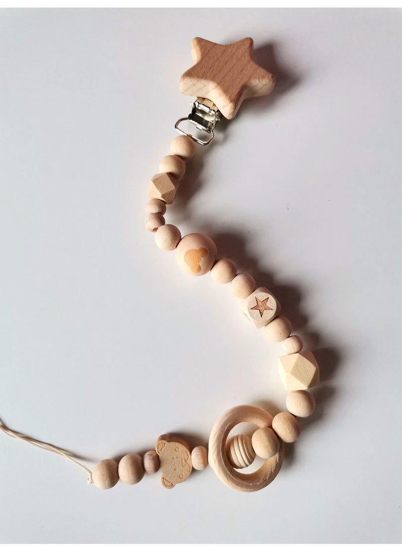 Coco Bebe Name Custom Wooden Pacifier Chain  - Image 3