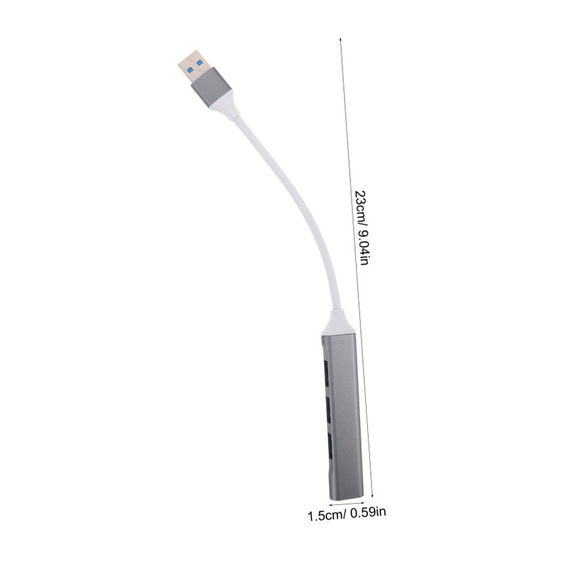 USB Hub 4 منافذ نقل بيانات عالي السرعة مقسم USB للكمبيوتر المحمول توافق واسع لا حاجة لتعريفات - Image 3