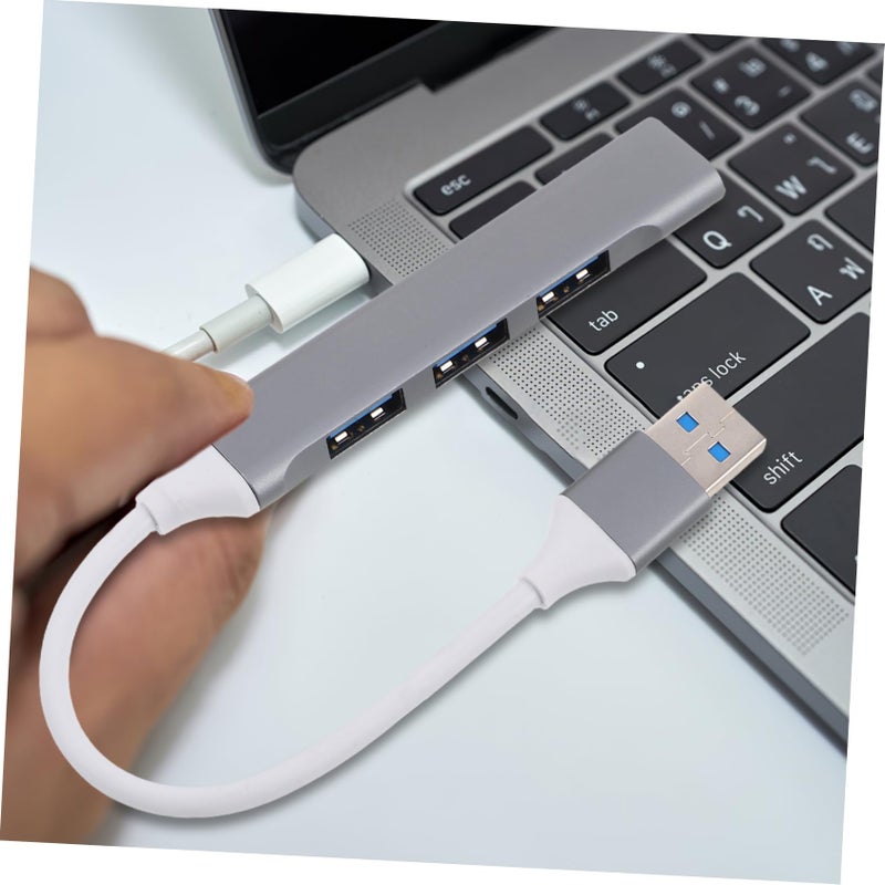 USB Hub 4 منافذ نقل بيانات عالي السرعة مقسم USB للكمبيوتر المحمول توافق واسع لا حاجة لتعريفات - Image 5